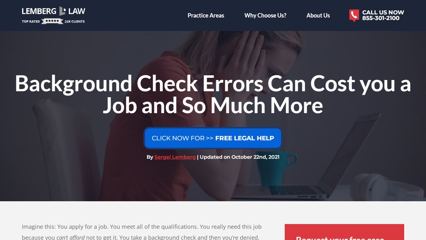 Employment or Rental Background Check Errors - Free Help